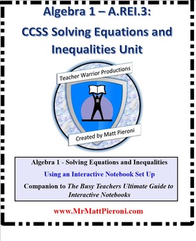 Preview of Solving Equations and Inequalities- 5 Lessons- A.REI.b3