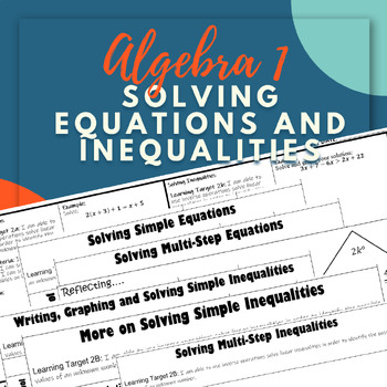 Preview of Solving Equations and Inequalities Notes and Reflection Bundle