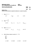 Math 9: Solving Equations and Inequalities Test - Includes