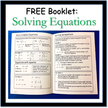 Preview of Solving Equations Review