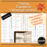 Solving Equations by Clearing Fractions, One Variable