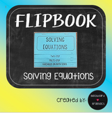 Solving Equations flip book foldable Multi Step Variables 