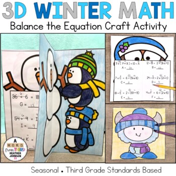 Preview of Solving Equations for Variables Winter 3D Craft