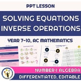 Solving Equations (using Inverse Operations) PPT Lesson