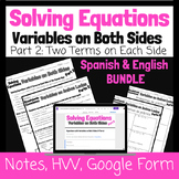 Solving Equations w/ Variables on Both Sides (Part 2) Span