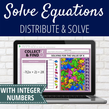 Preview of Solving Equations with Distributive Property Digital Activity
