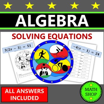 Preview of Solving Equations with Distributive Property Math Coloring Algebra