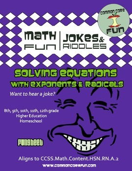 Preview of Solving Equations with Exponents and Radicals