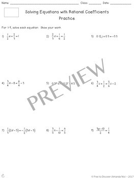 lesson 3 homework practice solve equations with rational coefficients