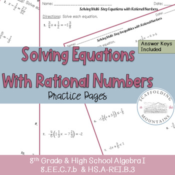 Preview of Solving Equations with Rational Numbers