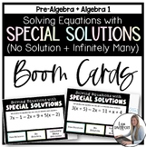 Solving Equations with Special Solutions Boom Cards