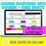 Solving Equations with Square and Cube Roots Digital Pract