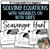 Solving Equations with Variables on Both Sides- 8th Grade 