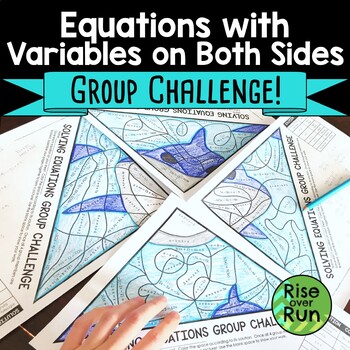 Preview of Solving Equations with Variables on Both Sides Coloring Activity