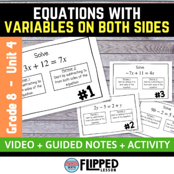 Preview of Solving Equations with Variables on Both Sides Lesson