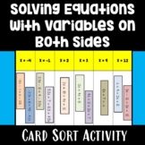 Solving Equations with Variables on Both Sides - Matching 