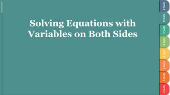 Preview of Solving Equations with Variables on Both Sides PearDeck