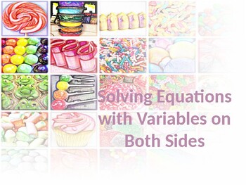 Preview of Solving Equations with Variables on Both Sides Powerpoint