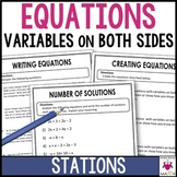 Solving Equations with Variables on Both Sides Stations Ac