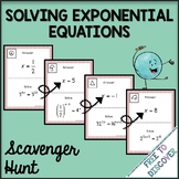 Solving Exponential Equations Scavenger Hunt Activity
