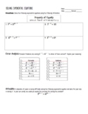Solving Exponential Equations Practice Worksheet!