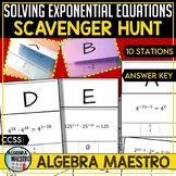 Solving Exponential Equations - Scavenger Hunt