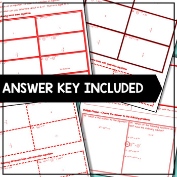 Solving Exponential Equations Worksheet Packet By Creative Math Nerd
