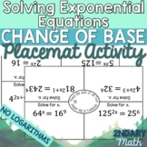 PRINTABLE Solving Exponential Equations via Change of Base