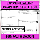 Solving Exponential and Logarithmic Equations Partner Activity!