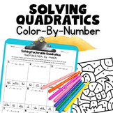 Solving Quadratics Color-By-Number Activity | Print and Go