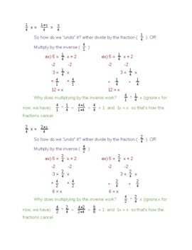 Preview of Solving Fraction Equations Guide