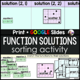 Solving Functions Sorting Activity - print and digital