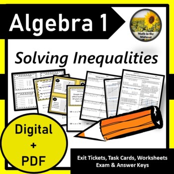 Preview of Solving Inequalities Bundle⭐ Digital + PDF⭐ Distance Learning