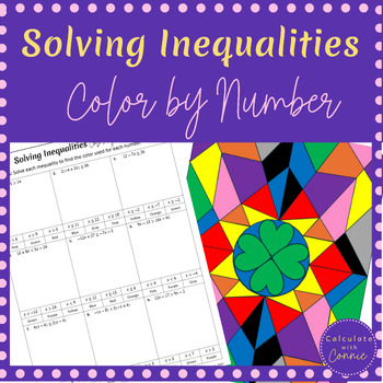 Preview of Solving Inequalities Color by Number