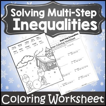 Solving Inequalities Coloring Activity