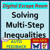 Solving Inequalities DIGITAL Escape Room Activity One Step