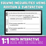 Solving Inequalities Digital Notes