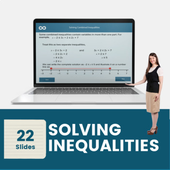 Preview of Solving Inequalities Interactive Digital Math Lesson & Activities for 6th Grade