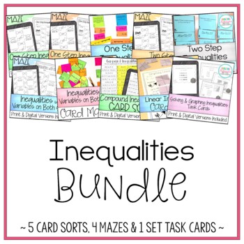 Preview of Solving & Graphing Inequalities Bundle