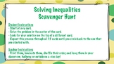 Solving Inequalities Scavenger Hunt