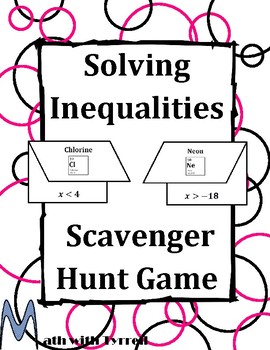Preview of Solving Inequalities Scavenger Hunt Game
