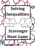 Solving Inequalities Scavenger Hunt Game