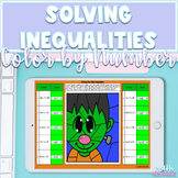 Solving Inequalities Self-Checking | Halloween Color by Number |