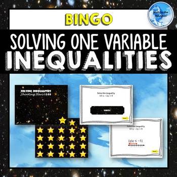 Preview of Solving Inequalities "Shooting Stars" BINGO!