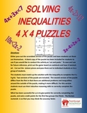 Solving Inequalities Sort (4 x 4 Puzzle)