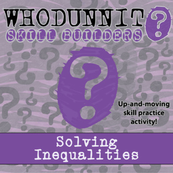 Preview of Solving Inequalities Whodunnit Activity - Printable & Digital Game Options