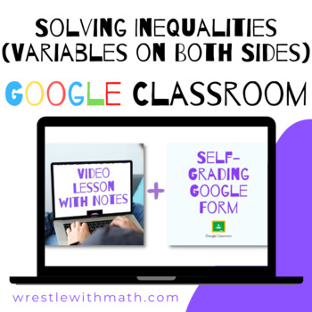 Preview of Solving Inequalities with Variable on Both Sides - Perfect for Google Classroom!