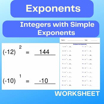 integer exponents practice and problem solving c answer key