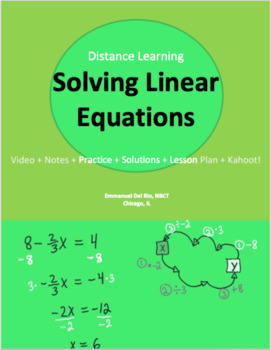Preview of Solving Linear Equations 1 (Distance Learning)