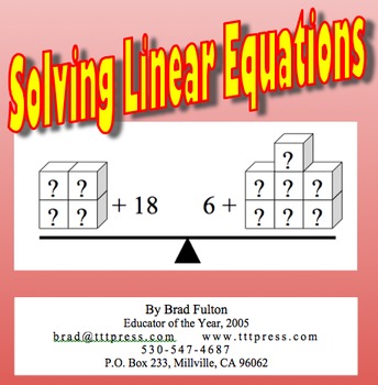 Preview of Solving Linear Equations